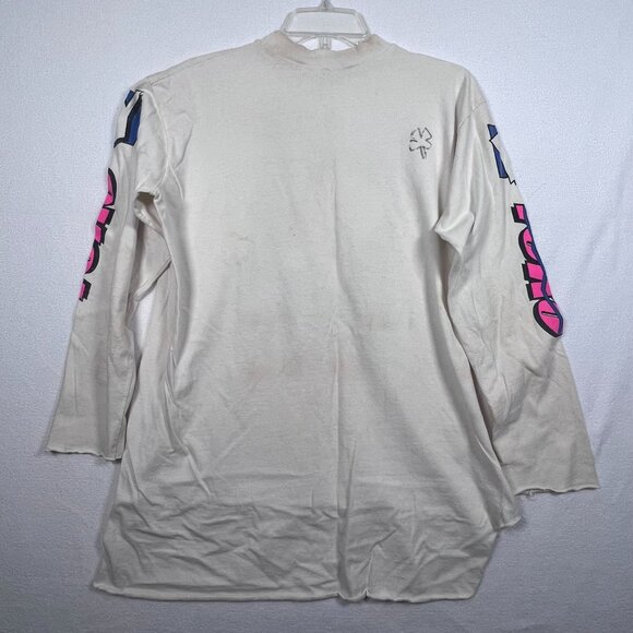 Yoko Racewear Long sleeve 100% Cotton XL VTG 90s Distressed Graphic Print Logo - Picture 4 of 16